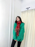 達芬奇密碼 絲巾女春秋薄款混紡圍巾女士刺繡旗袍披肩空調紗巾女友生日禮物 錦上添花 紅色 曬單實(shí)拍圖