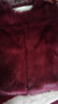慕舍（mushe）輕奢品牌皮草大衣外套女短款長(cháng)袖秋冬新品皮毛一體開(kāi)衫瀨兔毛大衣 酒紅色 M 曬單實(shí)拍圖