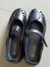 卡帝樂(lè )鱷魚(yú)（CARTELO）拖鞋真皮女士涼鞋包頭夏天平底媽媽休閑洞洞鞋軟底2026年新款夏 黑色 38 正碼 曬單實(shí)拍圖