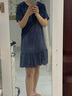 clotho Rennie品牌女裝波點連衣裙女2025夏季新款氣質(zhì)休閑小個子收腰顯瘦拼接裙 藏青色 M 曬單實拍圖