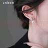Lnieer999足銀耳圈貝母蝴蝶結(jié)耳釘養(yǎng)耳洞耳釘女小眾高級(jí)感耳環(huán)耳飾 貝母蝴蝶結(jié)耳圈【999足銀】 曬單實(shí)拍圖