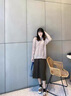 妃莉杋連衣裙女裝套裝新款2025秋冬季小個(gè)子氣質(zhì)顯瘦時(shí)尚減齡毛衣裙子 咖色毛衣+半身裙 M 曬單實(shí)拍圖