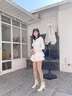 珂卡芙（KEKAFU）厚底馬丁靴女春季加絨棉靴子女2024新款英倫風(fēng)女靴黑色百搭短靴子 黑色 單層 跟高4.5cm 38 曬單實(shí)拍圖