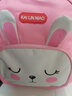 巴豆巴豆（Badoubadou）幼兒園書(shū)包男女童韓版可愛(ài)大中小班3-6歲5寶寶女孩兒童卡通 小兔子-粉色 曬單實(shí)拍圖