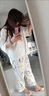 100全棉睡衣女夏季純棉七分袖可外穿公主風(fēng)時(shí)尚春秋家居服套裝韓 917 L (100-120斤) 曬單實(shí)拍圖