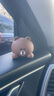 潮九玩五LINE FRIENDS布朗熊汽車(chē)中控臺裝飾可愛(ài)創(chuàng  )意車(chē)內飾品車(chē)載小擺件 BROWN【大號】 曬單實(shí)拍圖
