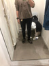 無印良品 MUJI 女式 彈力燈芯絨 輕便錐形褲 29AE226 煙熏藍(lán)色 L 曬單實(shí)拍圖