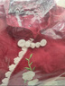 優(yōu)奇嬰兒衣服女寶寶夏季薄款無(wú)袖連衣裙女童裙子周歲禮服滿月紅色喜慶 曬單實(shí)拍圖