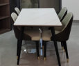 全友家居岩板餐桌家用多功能可伸缩圆餐桌椅子现代简约吃饭方桌670120 白色|岩板|B餐桌1.4m（不含餐椅 实拍图
