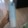泰福高學生保溫杯水杯可愛兒童學生直飲大容量孕婦吸管杯雙蓋316不銹鋼 T5473 靜謐藍 直飲蓋 480ml 曬單實拍圖