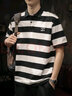 古先森美式條紋短袖t恤男翻領(lǐng)polo半袖體恤衫夏季寬松大碼休閑純棉上衣 白色 4XL 【200-220斤】 曬單實(shí)拍圖