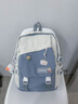 viney書(shū)包女初中高中生高顏值雙肩包15英寸電腦背包男大學(xué)生上課包 鴨子掛件【藍色】 大容量簡(jiǎn)約輕便戶(hù)外旅游旅行包 曬單實(shí)拍圖