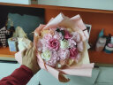 初朵 21朵粉玫瑰康乃馨花束鲜香皂花同城配送母亲节礼物情人节送女友 实拍图