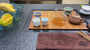瓷牌茗茶盤(pán)竹席墊竹簽茶席竹編竹墊茶簾保護墊茶渣過(guò)濾功夫茶具茶道配件CPM-17PJ 大號竹簽竹席40*30CM 曬單實(shí)拍圖