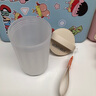 沃德百惠（WORTHBUY）塑料杯大容量運動水杯男女健身杯子便攜隨手杯簡約冷水杯 小號-奶油白 350ml 1個 曬單實拍圖