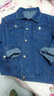 羅蒙（ROMON）23年新款年春秋季牛仔外套女常規薄款洋氣寬松正肩外套牛仔衣 藍色 六個(gè)口袋 L 曬單實(shí)拍圖
