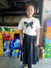 納琳雅Nalinya2025新款套裝女學(xué)生韓版寬松印花抽繩短袖T恤+系帶半身裙 蝴蝶T恤+系帶半身裙 S 建議70-95斤 曬單實(shí)拍圖