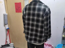 杭潮社小香風(fēng)外套男春秋季三件套高級(jí)感襯衫男裝一整套帥氣夾克休閑套裝 夾克藍(lán)+長(zhǎng)T+休閑褲黑（送項(xiàng)鏈） XL 曬單實(shí)拍圖