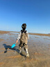 SEKOYA趕海裝備兒童玩水褲沙灘水鞋連體防水背帶下水褲抓魚(yú)半身涉水衣服 2001J 卡其色 膠底 S(身高105-125CM) 曬單實(shí)拍圖