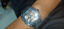光邁酒桶形鏤空飛輪手表男士全自動(dòng)機械表碳纖維造型理查霸氣德米腕表 黑藍 曬單實(shí)拍圖
