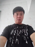 席佰滿天星短袖T恤 夏季快手同款字母燙鉆亮片滿天星短袖t恤薄款潮 黑色 L 曬單實(shí)拍圖