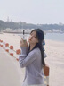斐特瑪紫色鏤空毛衣薄款外套女2025春秋溫柔風開衫氣質(zhì)針織衫上衣女 紫色 M 【建議90/105斤】 曬單實拍圖
