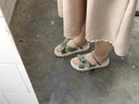 GUQIAN涼鞋女夏季2025新款ins潮配裙子厚底仙女學(xué)生增高羅馬兩穿涼拖鞋 綠色 37 (235mm) 曬單實(shí)拍圖