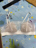 意芬無痕內(nèi)衣小胸聚攏夏季薄款女收副乳防下垂無鋼圈冰絲女士超薄文胸 淺藍(lán)（細(xì)肩帶） M 曬單實(shí)拍圖