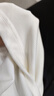 Semir衛(wèi)衣女純色半開襟衣服溫柔百搭秋休閑風寬松落肩套頭衫ins潮 奶白10501 L 曬單實拍圖