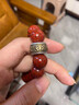 MARDOTG原礦晶體朱砂手串男款本命年護身符十二生肖手鏈禮物飾品 文殊菩薩【兔】晶體砂12mm珠徑 曬單實(shí)拍圖