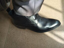 VQGT春季英倫男靴尖頭皮靴正裝高幫皮鞋短靴潮男馬丁靴子系帶 黑色 偏大一碼 39 曬單實(shí)拍圖