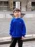 LI-NING KIDS李寧兒童運(yùn)動(dòng)套裝春秋新款男大童圓領(lǐng)休閑衛(wèi)衣寬松衛(wèi)褲小童兩件套 藍(lán)色衛(wèi)衣套裝【春秋薄款】 150cm 曬單實(shí)拍圖