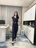 威谷爾空姐工作鞋女黑色皮鞋粗跟上班久站不易累腳軟底職業(yè)面試高跟鞋 1902 超纖皮 5cm跟高 37 曬單實拍圖