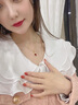 迪后輕奢品牌黃金項(xiàng)鏈女999足金紅寶石吊墜愛心形鎖骨鏈?zhǔn)罪椘匪团阉屠掀徘槿斯?jié)生日禮物 999足金吊墜（配18k金項(xiàng)鏈）+精美禮盒 曬單實(shí)拍圖