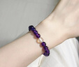綠儂珠寶 紫水晶手鏈紫羅蘭深紫單圈手串女款送女友七夕禮物 珠徑約8mm單圈手鏈(白水晶款) 曬單實(shí)拍圖