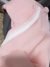 索宛亦（SUOWANYI）冰絲T恤女中袖薄款2021夏季新款鏤空七分袖上衣百搭純色T體恤 粉色 M90至105斤 曬單實拍圖
