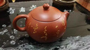洛湘 宜興紫砂壺國(guó)工純?nèi)止た汤L老虎大紅袍西施壺收藏送禮高端茶器 描金刻繪款紫砂壺 一件 曬單實(shí)拍圖