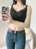 愛(ài)戴內衣女小胸聚攏顯大無(wú)鋼圈上托防下垂收副乳調整型美背蕾絲文胸 1790-黑色（厚杯約2.5CM） 70A 曬單實(shí)拍圖