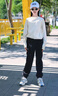 安德瑪（Under Armour）男女童運動長褲大童寬松針織休閑束口褲243125166 黑色 150cm 曬單實拍圖