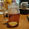 OQB公雞杯耐高溫帶把手玻璃梅森杯大容量罐頭飲料杯子帶蓋咖啡杯茶杯 公雞款（帶蓋） 488ml 曬單實(shí)拍圖