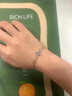 紀思梵輕奢滿(mǎn)天星手鐲女士高級飾品生日紀念日情人節新年禮物送女友老婆 簡(jiǎn)愛(ài)LOVE手鐲 曬單實(shí)拍圖