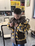 蕉京男童羊羔絨外套冬季2024新款大兒童男孩冬裝加絨加厚搖粒絨棉衣服 卡其加絨 160 （尺碼偏大按身高下單） 曬單實拍圖