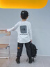 G.DUCKKIDS男童加絨褲子秋冬兒童牛仔褲加厚保暖中大童運(yùn)動褲百搭男孩長褲春 黑色-春秋款 110碼 建議身高95-105cm左右 曬單實(shí)拍圖