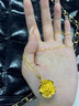 中國黃金（CHINA GOLD）玫瑰花黃金吊墜女款足金項鏈花朵掛墜七夕情人節禮物送女朋友老婆 【京速達】玫瑰花吊墜【贈銀鏈】約2.5g 曬單實(shí)拍圖