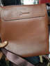 稻草人男包新款單肩包男士牛皮豎款男背包休閑商務(wù)斜挎包小包包潮 B款啡色 曬單實(shí)拍圖