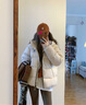 駱駝（CAMEL）戶外羽絨服600蓬男女新款短款厚外套面包服 曬單實(shí)拍圖