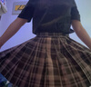 蘿美醬jk制服夏季全套女生短裙學(xué)院風(fēng)春秋JK裙百褶裙裙子半身裙套裝顯瘦 極夜格裙+短袖襯衫+領(lǐng)結(jié) 2XL 【建議120-130斤】 曬單實(shí)拍圖
