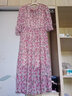 恒源祥夏季真絲桑蠶絲碎花連衣裙2025年新款女洋氣名媛氣質(zhì)減齡顯瘦 圖片3XL 曬單實拍圖