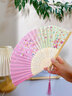 添祥緣古風(fēng)扇子折扇中國風(fēng)漢服女旗袍舞蹈跳舞兒童學(xué)生夏日隨身折疊小扇 清雅 曬單實(shí)拍圖