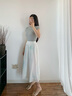對白油畫暈染A字半身裙女2025春夏季新款設(shè)計(jì)感顯瘦中長款傘裙子 暈染花色 S 曬單實(shí)拍圖